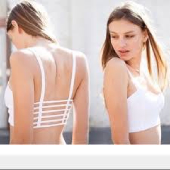 Brandy Melville Other - Brandy Melville caged bralette white NWOT sz Small